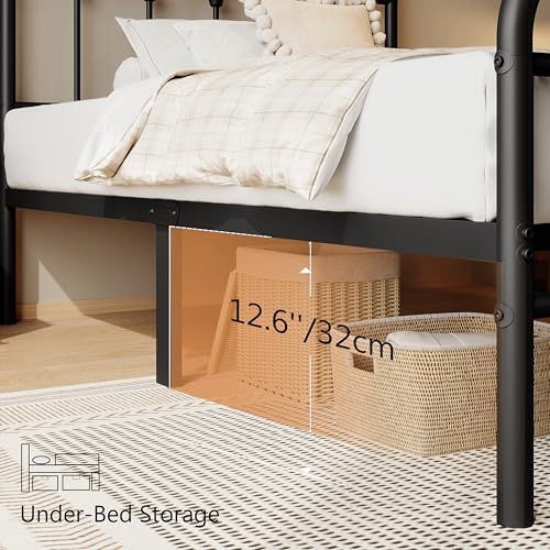 Twin Size Metal Bed Frame with Victorian Headboard & Footboard - Variation of THIS listing