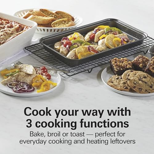 Hamilton Beach Silver 4-Slice Countertop Toaster Oven with Roll-Top Door
