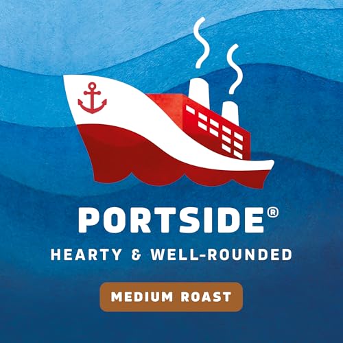 Portside Blend Ground Coffee - Pack of 6, 12oz Bags | Smooth-Roasted Coffee