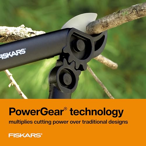 Fiskars 15-Inch PowerGear Anvil Garden Loppers Tree Trimmer - Cuts Up to 1.25 Inch Branches