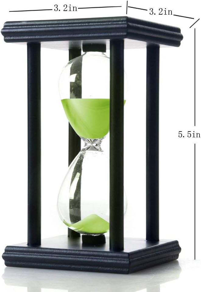 60-Minute Wood Sand Timer Hourglass | Bellaware White Decorative Timer