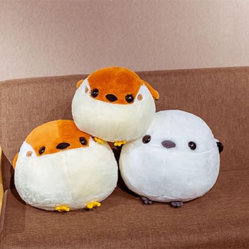 Sparrow Plush Animal, Cute Bird Plush Character, Stuffed Animal Plush Toy, Toy Pillow, Home Decoration, Birthday Gift, Valentine's Day, Christmas (40cm/15.7inch) White