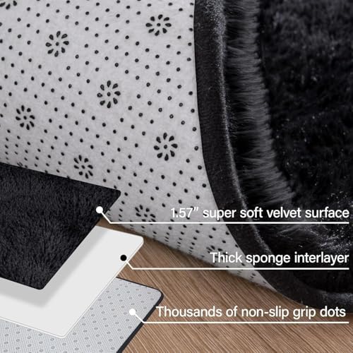 Merelax Soft Modern Indoor Large Shaggy Rug for Livingroom Bedroom