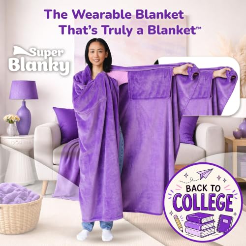 Purple Dream Wearable Blanket for Women & Men - Dorm Room Gift