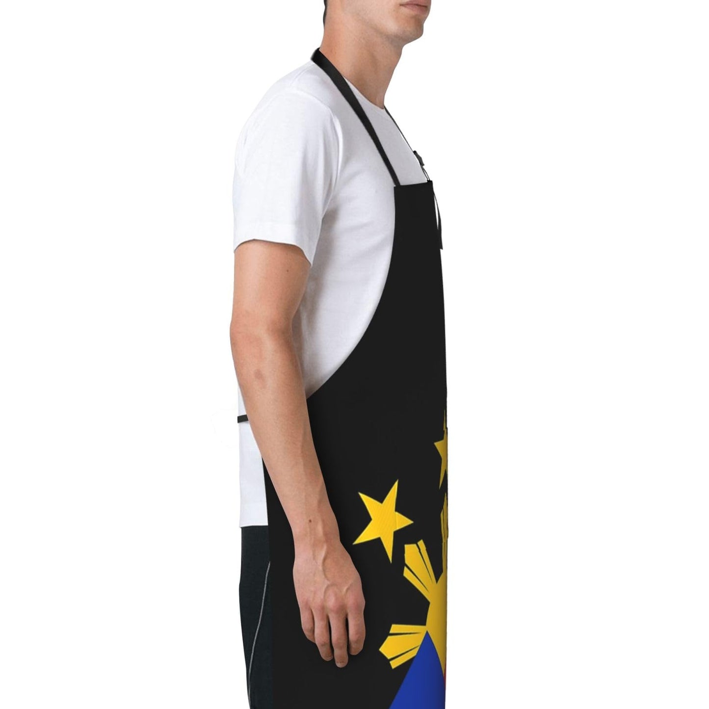 GDUUASB Cute Philippines Flag Kitchen Cooking Aprons for Women Men Adjustable Filipino Apron with 2 Pockets for Cooking Kitchen