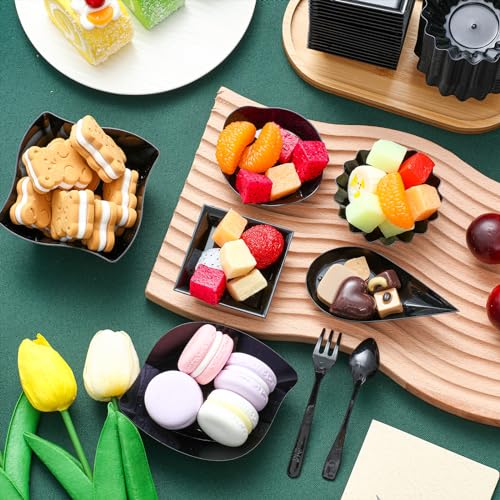 Tessco for You 1200 Pcs Disposable Mini Appetizer Plates Set - Black