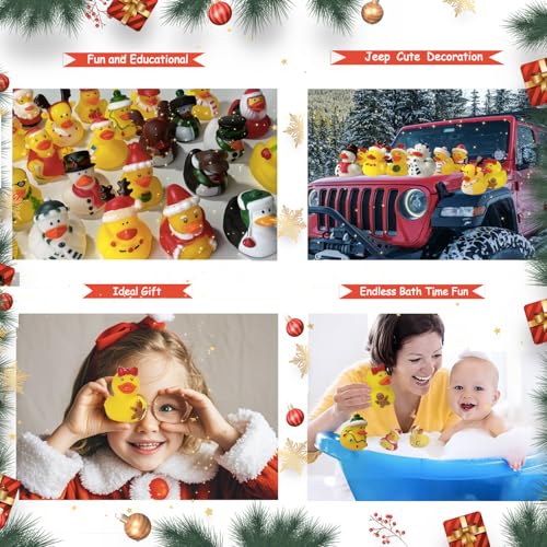 Christmas Advent Calendar Rubber Ducks 24 Days Kids Gift Holiday Countdown Toy