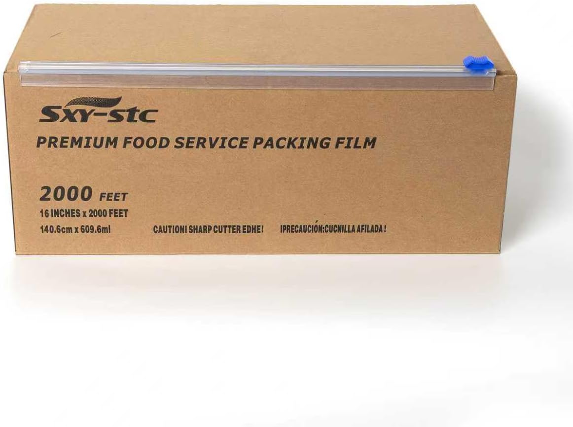 Plastic Cling Wrap - 16 Inch x 2000 Feet | Durable Food Storage Solution