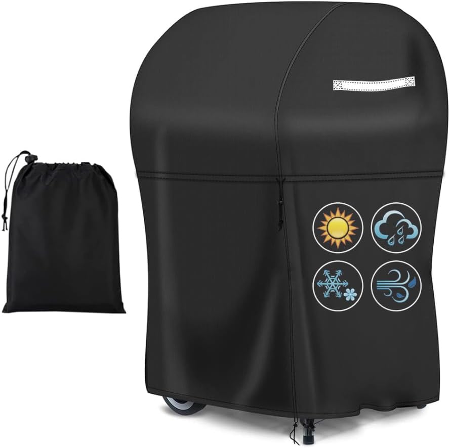 Skiennix 30 Inch BBQ Gas Grill Cover - Heavy Duty Waterproof & UV-Resistant | Fits Weber, Char-Broil & More