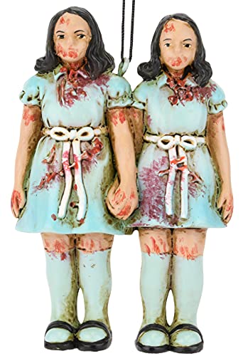 Tree Buddees Creepy Twins Halloween & Christmas Ornament Set - Hand-Painted Resin Decor