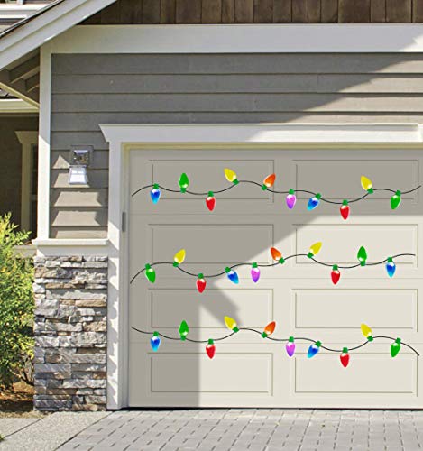 Bulb-Shaped 72PCS Christmas Car Refrigerator Magnets Reflective Holiday Decor