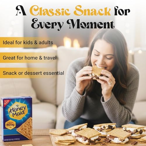 Bulk Honey Graham Crackers Pack of 8 – Classic Snack for S’mores & Baking