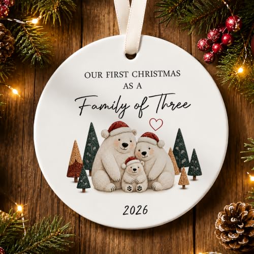 Sengift Baby's First Christmas Ornament 2026 Family of 3 Sen-onm-fami-03