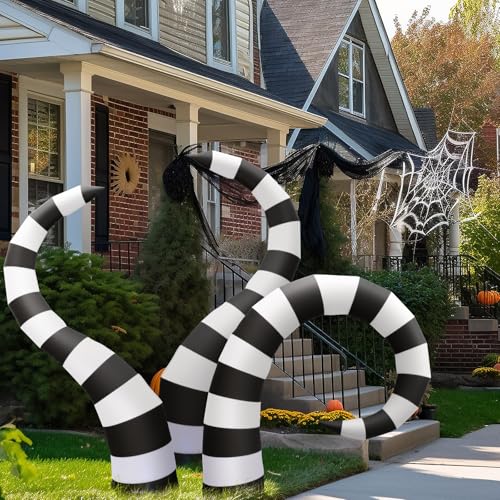 3 Pcs Halloween Inflatable Worm Yard Decoration with Built-in LED