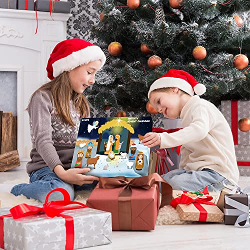 Nativity Advent Calendar 2026 Kids Christmas Nativity Set 24 Figures