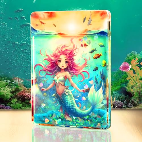 Mermaid Miracle Light ? Mini LED Card Lamp, Bedside & Desk Decor for Girls, Portable Night Light & Dreamy Desktop Ornament, Mermaids Gift for Girl/Mermaids Fans (Mermaid)