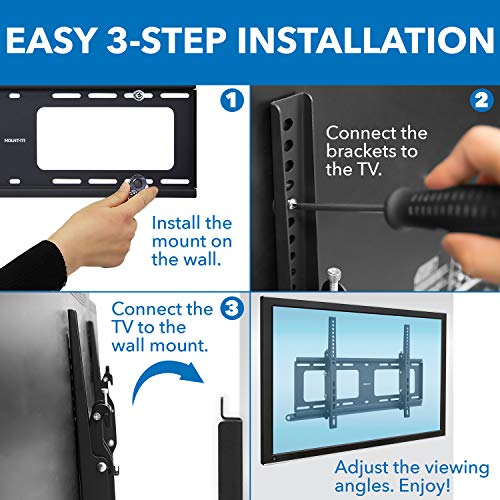 Outdoor Weatherproof TV Wall Mount with Lock & Tilt for 37-75 Inch TVs