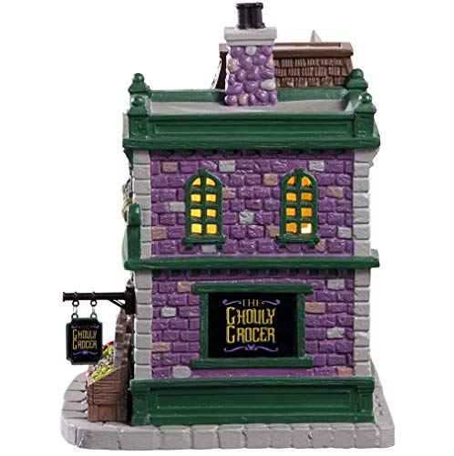 Lemax Ghouly Grocer Halloween Village Lighted Building - Spooky Town Scene