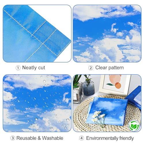Blue Sky Magnetic Light Covers for Ceiling Fluorescent Lights Classroom 8 Pack