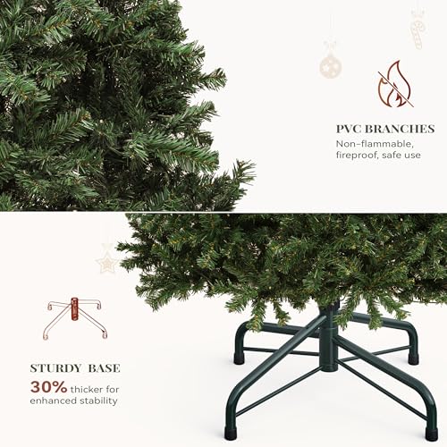 YITAHOME 6ft Pre-Lit Green Artificial Christmas Tree with Remote, 1000 Tips & 250 Lights