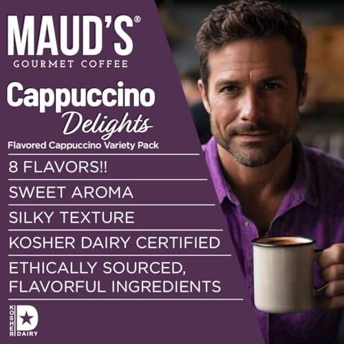 Maud's Cappuccino Coffee Pods Variety Pack - 56 Count Assorted Flavors