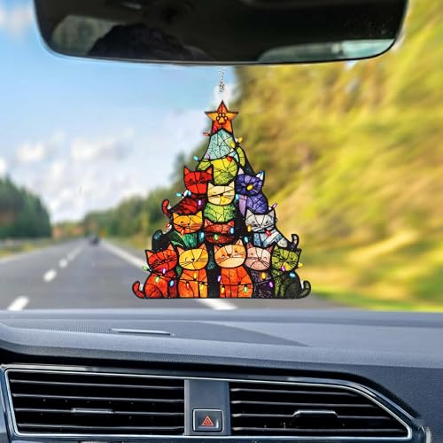 Alcarin Cattree02 Cat Lover Christmas Ornament - Holiday Keepsake & Gift