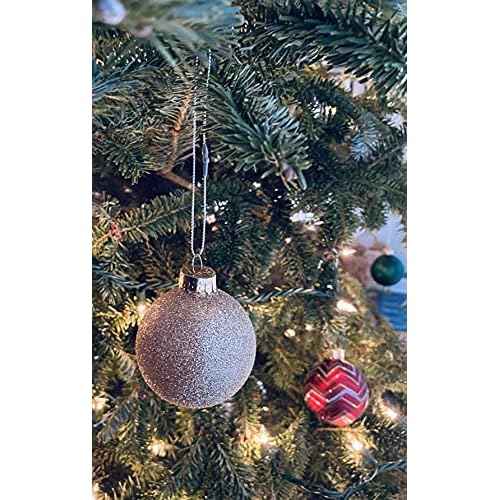 200 Pack Silver Christmas Ornament Precut String Hangers with Snap Fastener (Nomad Brand)