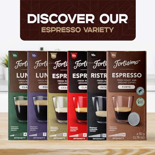 Fortisimo Nespresso Compatible Coffee Pods 100 Count Variety Pack - Espresso Blend