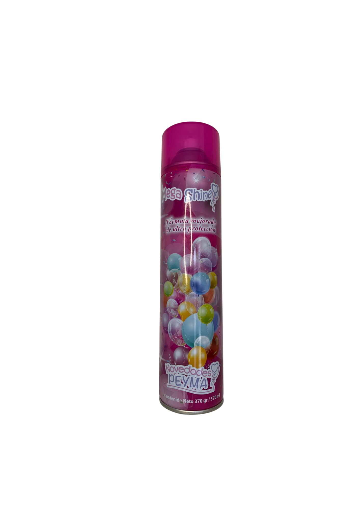 Novedades Peyma-Mega Shine, 570 ml, THE ONLY AEROSOL BALLOON POLISHER that doesn't need towels or gloves to shine and dry