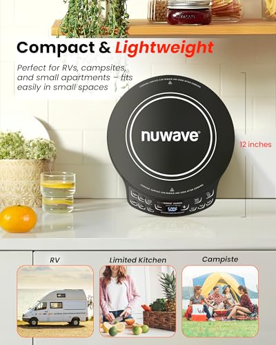 Nuwave PIC Diamond Portable Induction Cooktop with Probe, 100°F-500°F