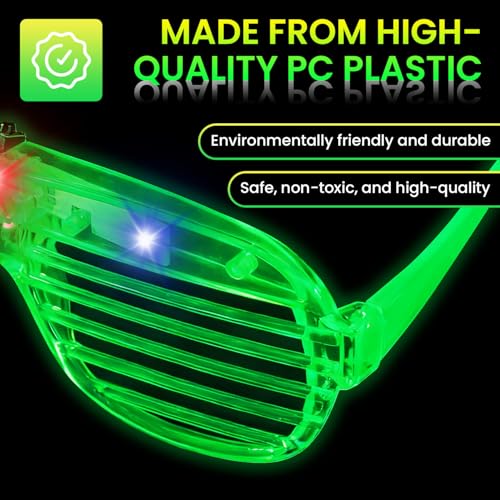 120 Pack LED Glasses - 6 Colors, Glow in The Dark Party Supplies - AstrivixDD