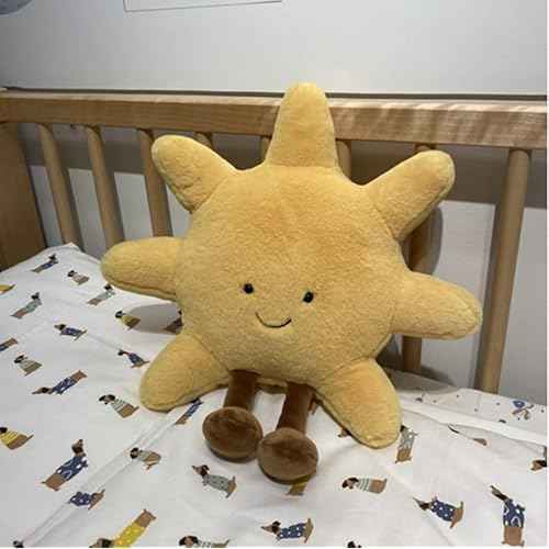 JOSON Sun Shaped Plush Toys, Soft Bedside Sofa Pillows, Used for Home Decoration as Birthday Gifts for Children and Girls (Sun)
