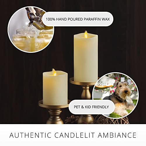 Luminara Flameless LED Pillar Candle 3 x 6.5 Inch Ivory Flickering Flame