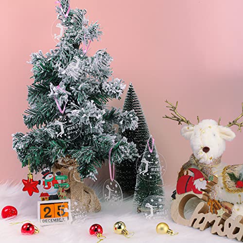 Roowest 18 Pack Volleyball Christmas Ornaments Acrylic Holiday Decorations