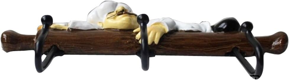Fat Chef Figurine Wall Hooks - Cute Kitchen & Bakery Decor for Oven Gloves & Aprons