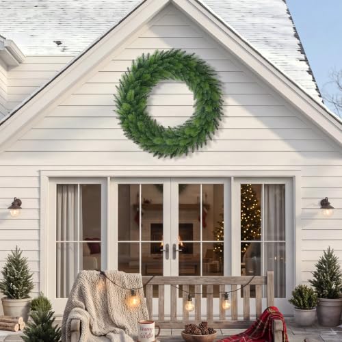 Puleo International 48 inch Unlit Artificial Spruce Christmas Wreath
