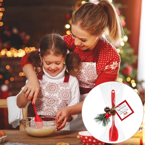 Christmas Red Silicone Spatula Set with Gift Items - 30 Pieces