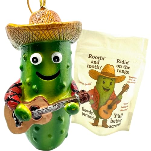 Cowboy Pickle Christmas Ornament Western Country Tree Decoration