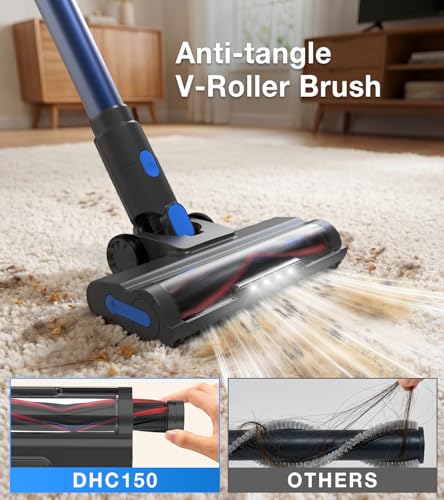Cordless Stick Vacuum Cleaner 480W 45Kpa Suction LED Display Wall Mount