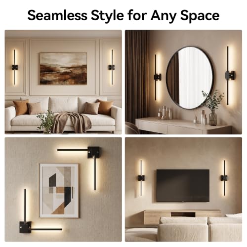 Torchlet Wireless Wall Sconces Set of 2 with 8000mAh Battery, Motion Sensor & Adjustable Arms