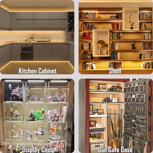 12 Inch LED Under Cabinet Lights with Motion Sensor - 6 Pack, Daylight 5000K, Linkable, Plug-In