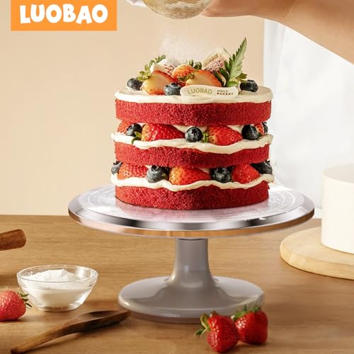 Round 25PC Cake Decorating Turntable Set with Aluminum Stand & Accessories
