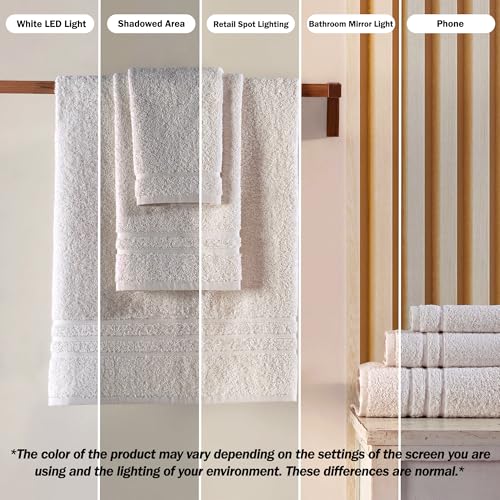 Turkish Cotton Linen Towel Set - 6 Piece Bathroom & Spa Towels - Absorbent & Soft