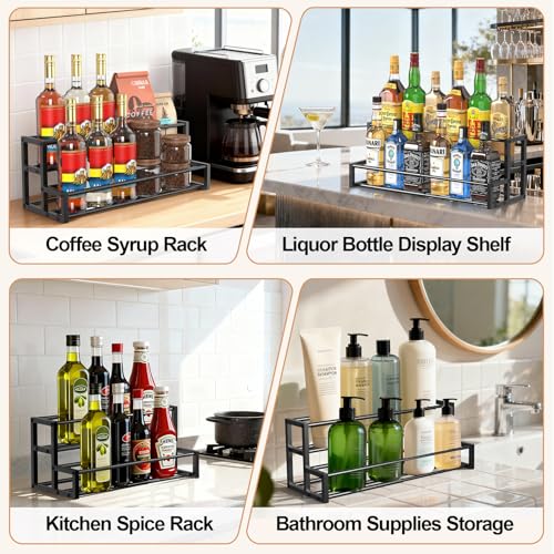 Expandable Coffee Syrup Organizer, Enlarged 6-12 Bottles Stand