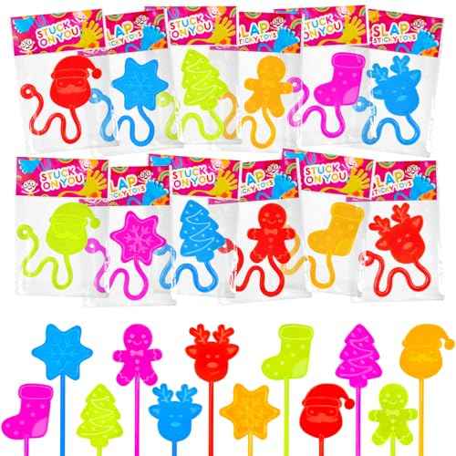 Christmas Sticky Hands Party Favors for Kids 20 PCS, Xmas Toys Gifts Goody Bag Stocking Stuffers for Toddlers, Christmas Pinata Non Candy Treat Bag Fillers, Holiday School Prize Trinkets for Students