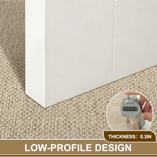 LEKEEPGO 3' x 4'11" Khaki Indoor Non-Slip Washable Door Mat - Large 36"x59" Rug