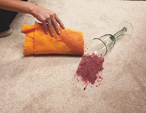 ShamWow Original Super Absorbent Multi-Purpose Cleaning Shammy Chamois Towel Cloth - Holds 10X its Weight in Liquid - Machine Washable - Will Not Scratch (2 Pack: 1 Large Orange & 1 Small Blue).