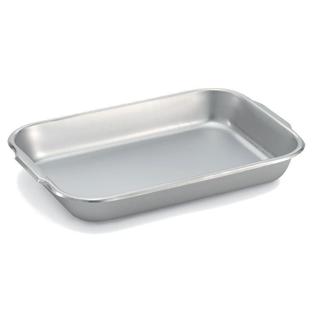 Vollrath 61230 Stainless Steel Bake and Roast Pan, 3.5-Quart, 14-7/8" x 10-1/4" x 2", Durable Construction, Natural Finish, Easy to Clean, Commercial Grade, Made in USA