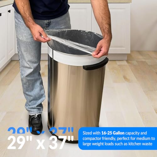 Reli SuperValue 16-25 Gallon Trash Bags - Bulk 500 Clear Garbage Bags (Pack of 500)