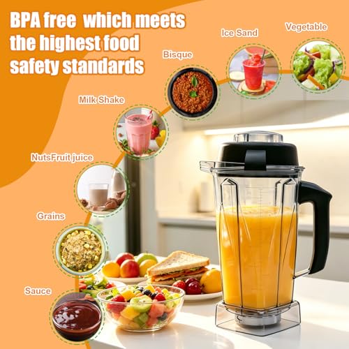 Pure Realm 64oz Blender Container for Vitamix 5200 6300 E310 - Wide Compatibility